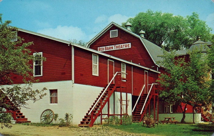 Red Barn Theater - OLD POST CARD (newer photo)